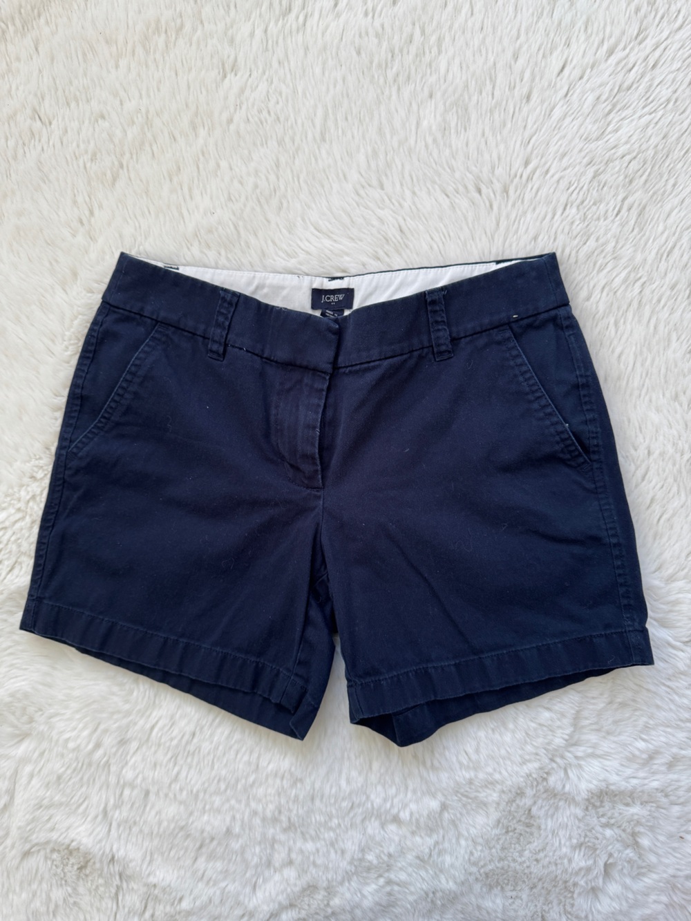 J. Crew Navy Blue Cotton Chino Shorts